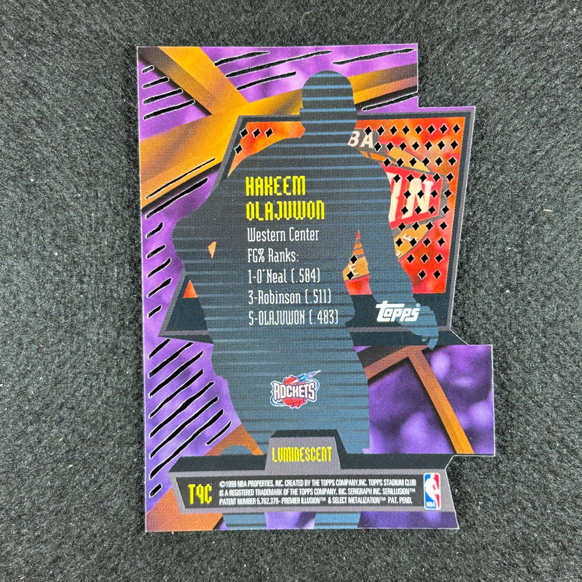 1998-99 Stadium Club HAKEEM OLAJUWON Triumvirate Die Cut #T9C