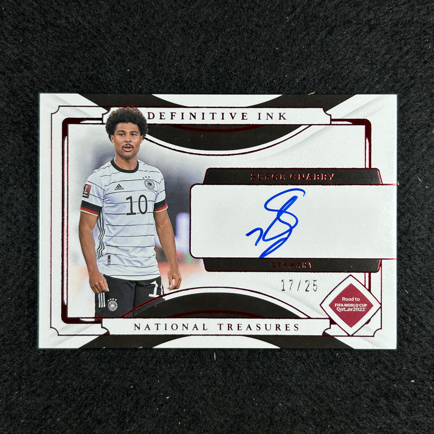 2022 National Treasures World Cup Qatar Serge Gnabry Definitive Ink Auto 17/25