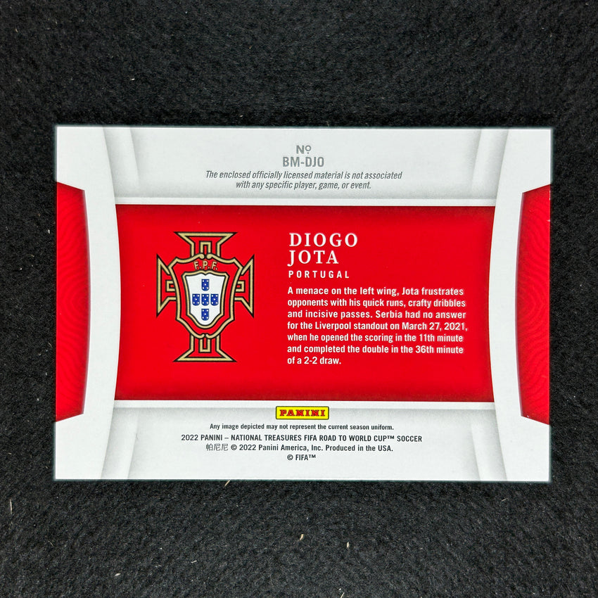 2022 National Treasures World Cup Qatar Diogo Jota Biography Patch Gold 6/10