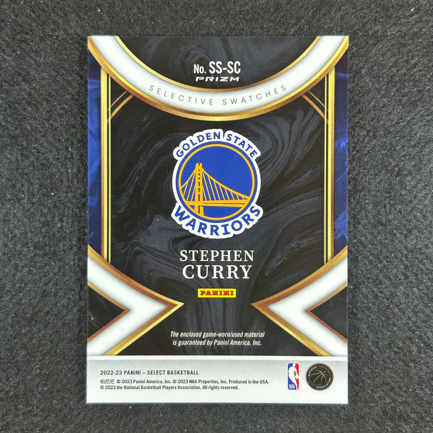 2022-23 Select Stephen Curry Selective Swatches Jersey Silver Prizm No Sc