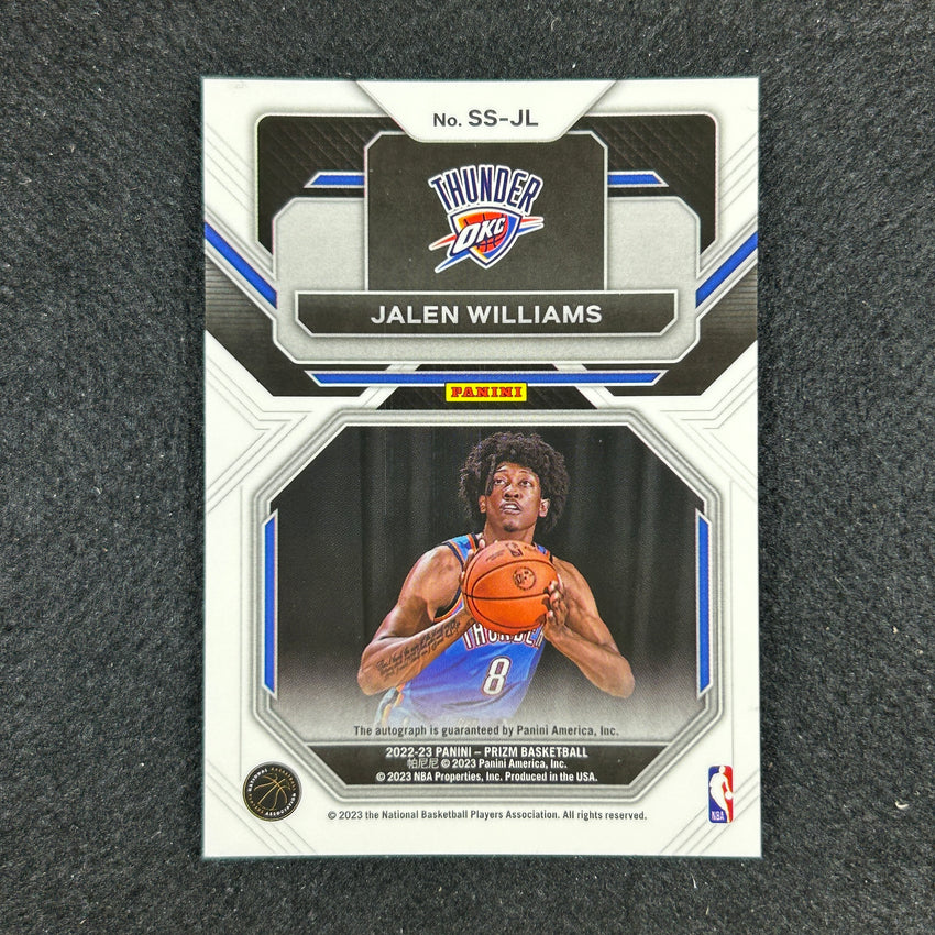 2022-23 Prizm JALEN WILLIAMS Sensational Signatures Rookie Auto Base #JL