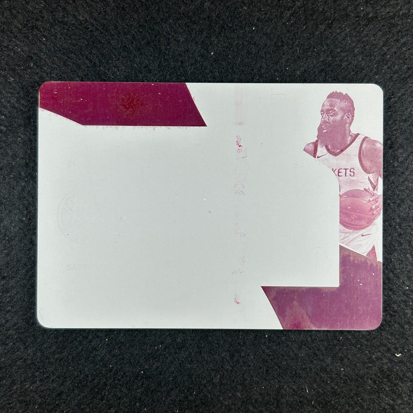 2017-18 Immaculate James Harden Brand Logos Printing Plate 1/1 Magenta