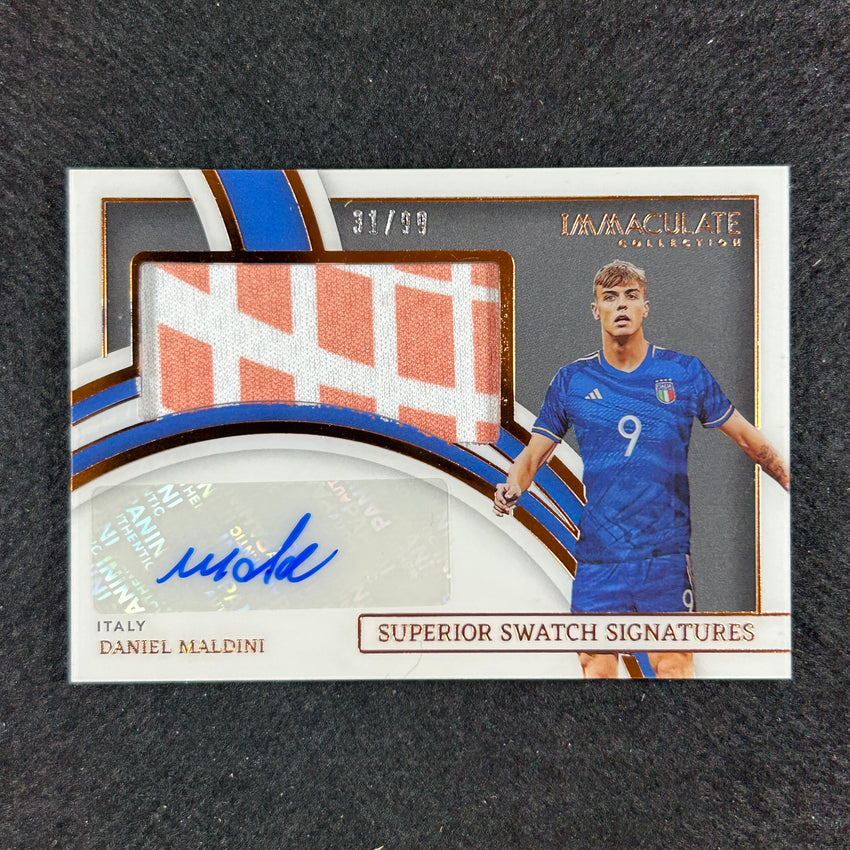 2022-23 Immaculate Daniel Maldini Superior Swatch Signatures Relic Auto 31/99