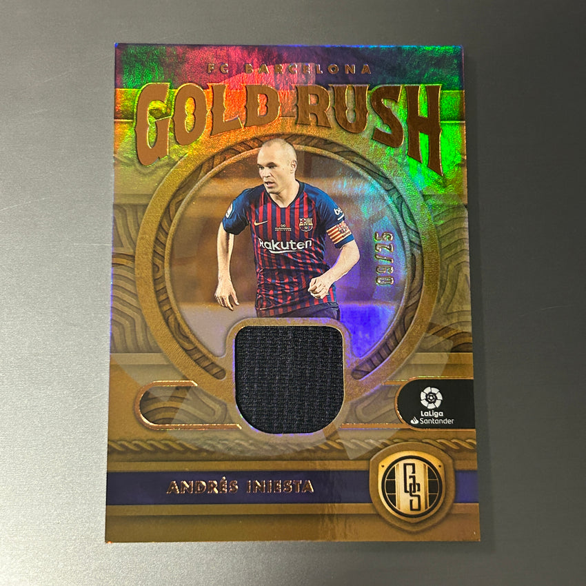 2022-23 Chronicles La Liga Andres Iniesta Gold Standard Gold Rush Jersey 9/25