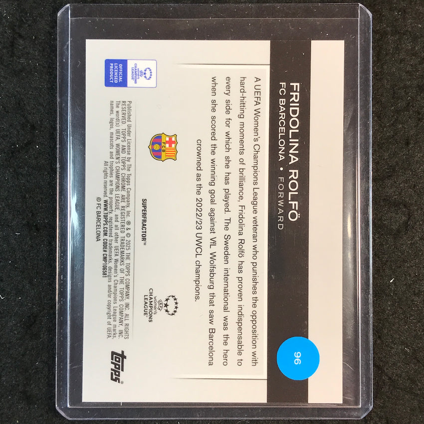 2024-25 Topps Chrome UEFA Women's FRIDOLINA ROLFO Base Gold Superfractor 1/1 #96