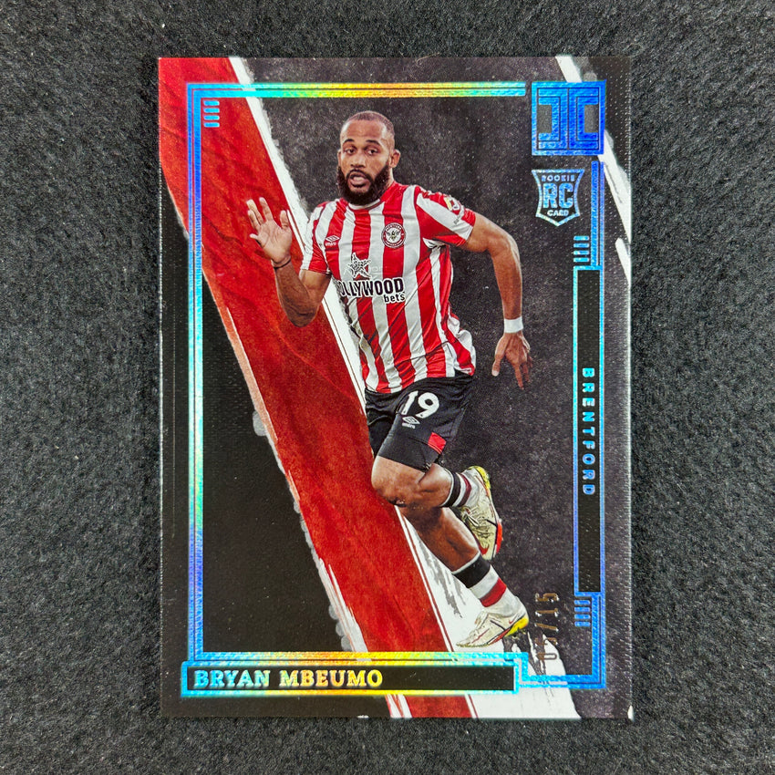 2021-22 Impeccable Epl Bryan Mbeumo Rookie Base Holo Silver 5/15
