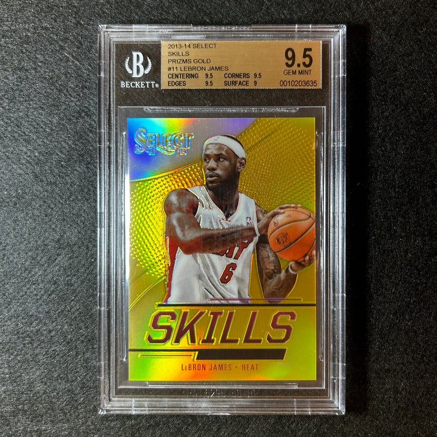 2013-14 Select Lebron James Skills Gold Prizm 6/10 BGS 9.5