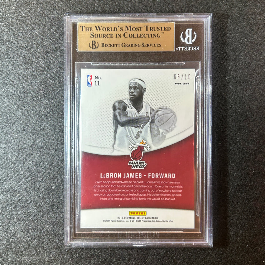 2013-14 Select Lebron James Skills Gold Prizm 6/10 BGS 9.5