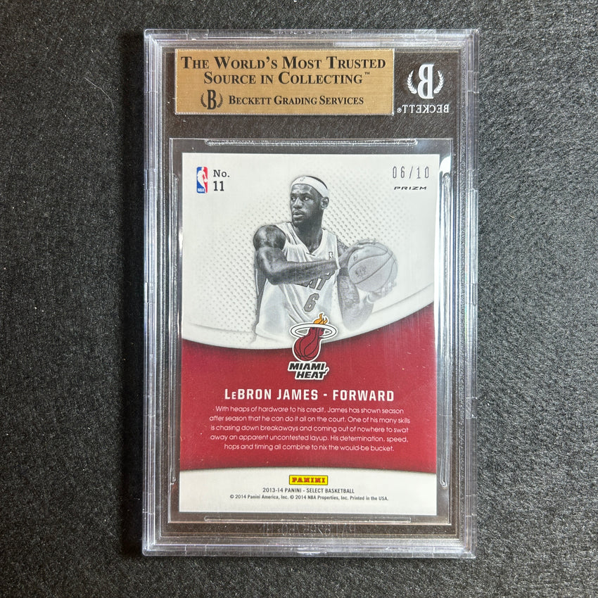2013-14 Select Lebron James Skills Gold Prizm 6/10 BGS 9.5