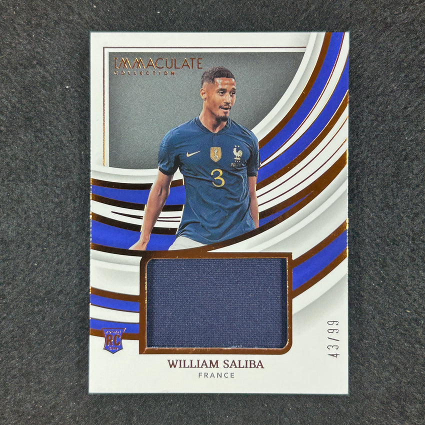 2022-23 Immaculate William Saliba Remarkable Memorabilia Rookie Jersey 43/99