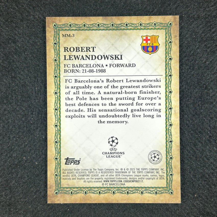 2022-23 Merlin Chrome Uefa Robert Lewandowski Merlins Masters Orange 13/25