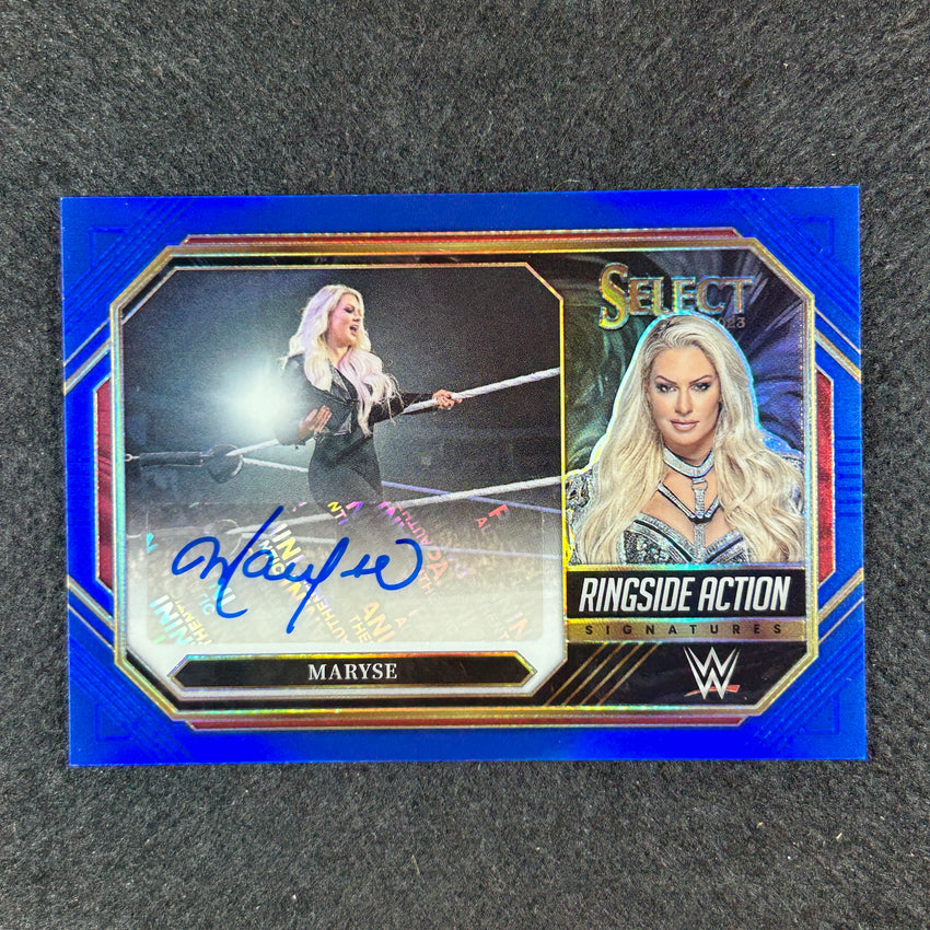 2023 Select Wwe Maryse Ringside Action Signatures Auto Blue 41/49