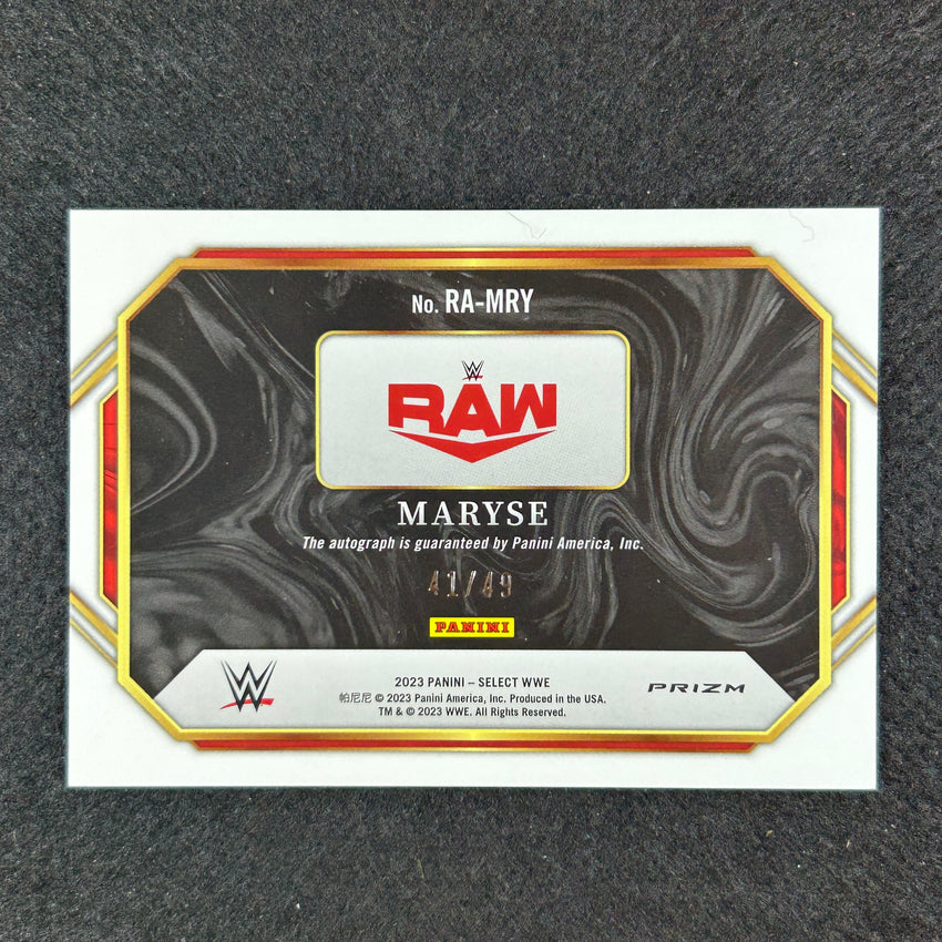 2023 Select Wwe Maryse Ringside Action Signatures Auto Blue 41/49