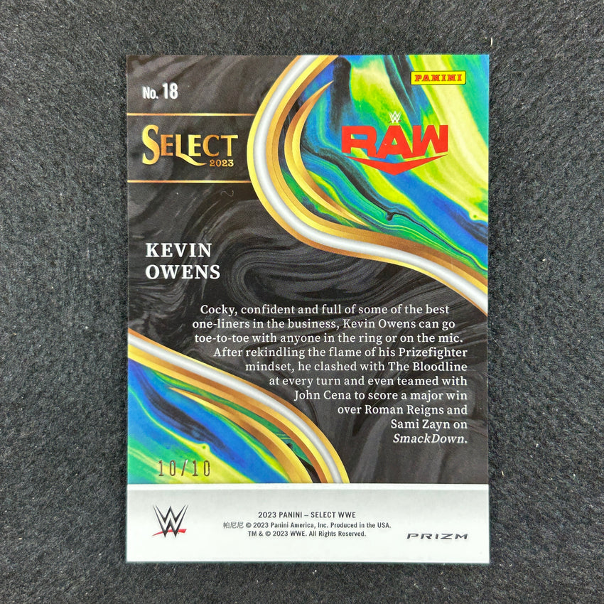2023 Select Wwe Kevin Owens Sensations Gold Prizm 10/10