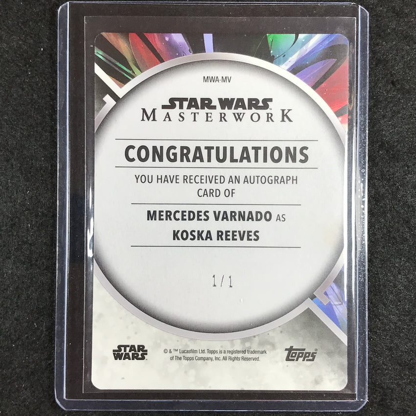 2022 Star Wars Masterwork MERCEDES VARNADO KOSKA REEVES Printing Plate Auto 1/1
