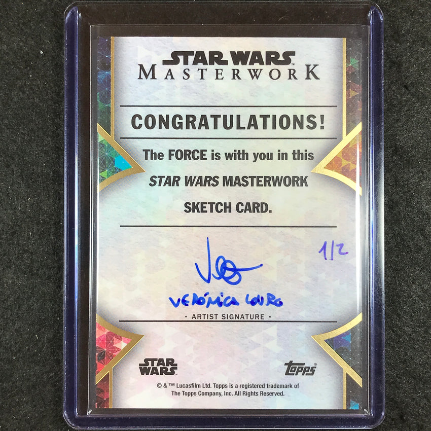 2022 Star Wars Masterwork AHSOKA TA#Sketch Card 1/1 Veronica Louro