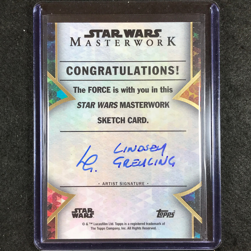 2022 Star Wars Masterwork AHSOKA TA#Sketch Card 1/1 Lindsey Greyling