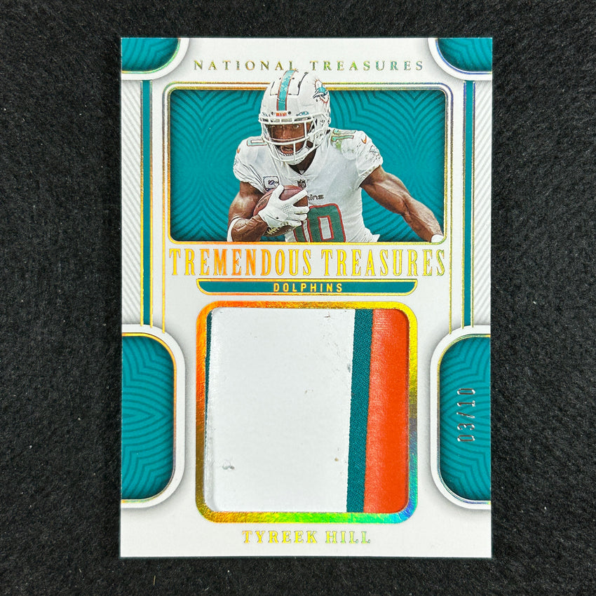 2022 National Treasures Tyreek Hill Tremendous Treasures Relic Patch Gold 3/10