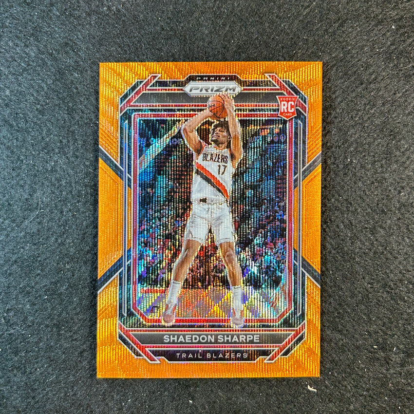 2022-23 Prizm Shaedon Sharpe Rookie Orange Wave Prizm 59/60