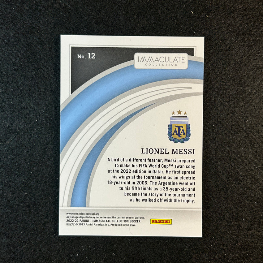 2022-23 Immaculate Lionel Messi Base Copper Bronze 26/75