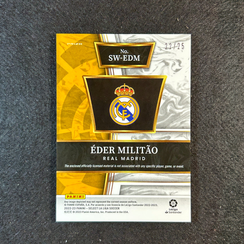 2022-23 Select La Liga Eder Militao Select Swatches Relic Patch Purple 22/25