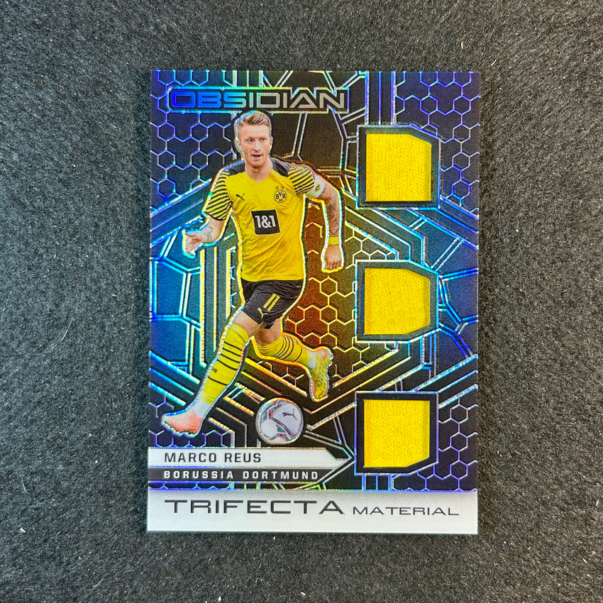 2021-22 Obsidian Marco Reus Trifecta Material Triple Jersey Relic 62/149