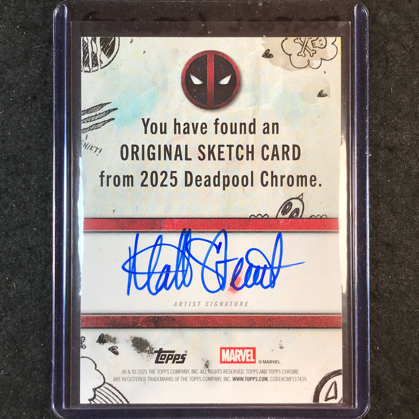 2025 Topps Chrome Deadpool DOGPOOL Artist Sketch 1/1 MATT STEWART
