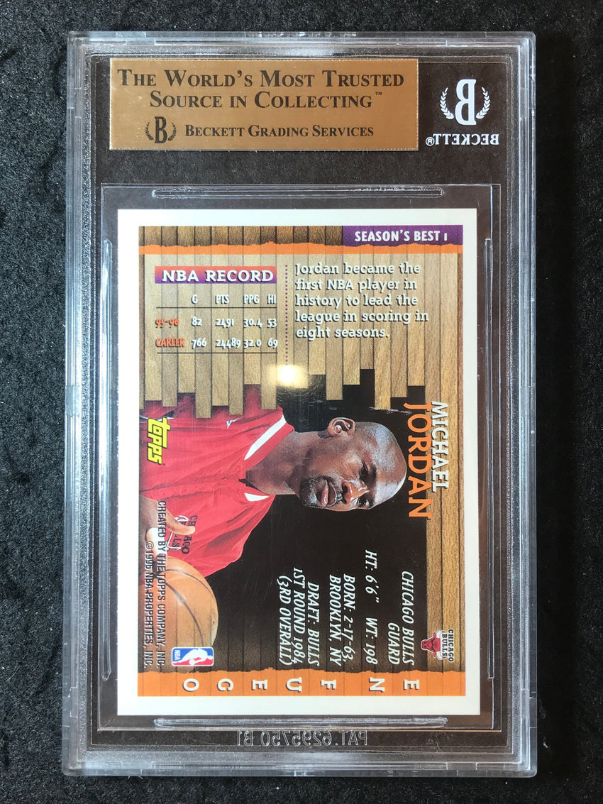 1996-97 Topps Michael Jordan EN FUEGO Seasons Best #1 BGS 9.5 423