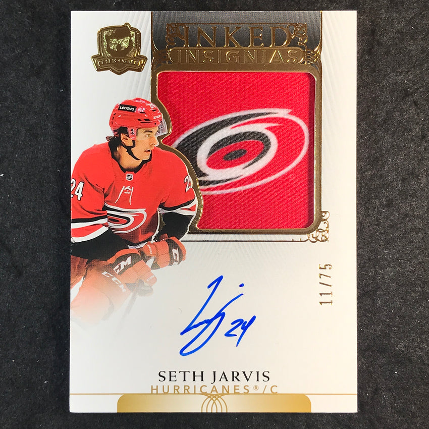 2024-25 The Cup Hockey SETH JARVIS 21-22 Update Inked Insignias Relic Auto 11/75