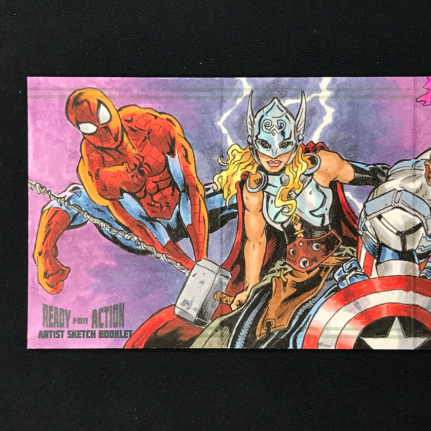 2022-23 Marvel Annual AVENGERS SPIDER-MAN Sketch Booklet 1/1 FLORIS HOOLHORST