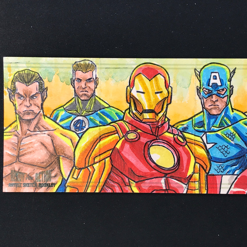 2022-23 Marvel Annual ILLUMINATI CAP AMERICA Sketch Booklet 1/1 JEFFREY BENITEZ