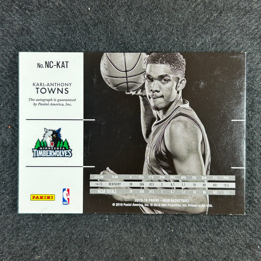 2015-16 Noir Karl-anthony Towns Rookie Auto Color 18/60