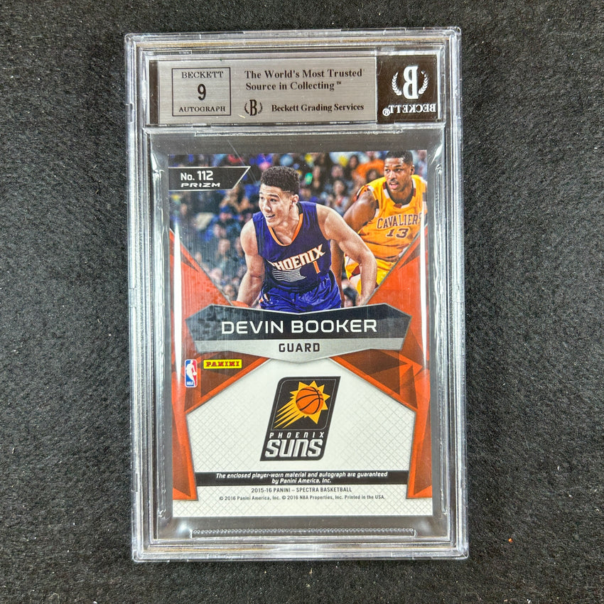 2015-16 Spectra Devin Booker Rookie Jersey Auto No 112 BGS 9/9 407