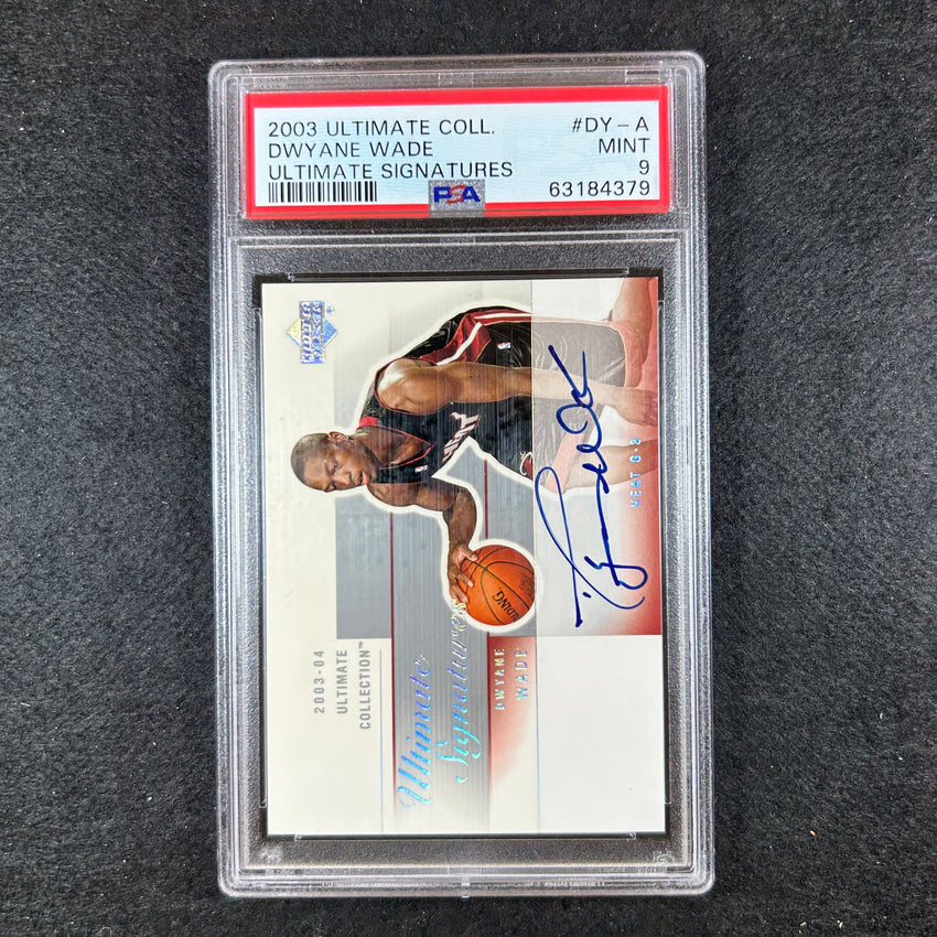 2003-04 Ultimate Collection Dwyane Wade Signatures Rookie Auto No Dy-a Psa 9 379