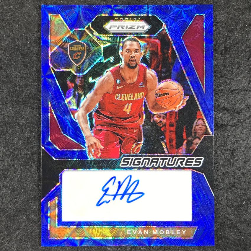2023-24 Prizm Evan Mobley Signatures Auto Choice Blue 45/49