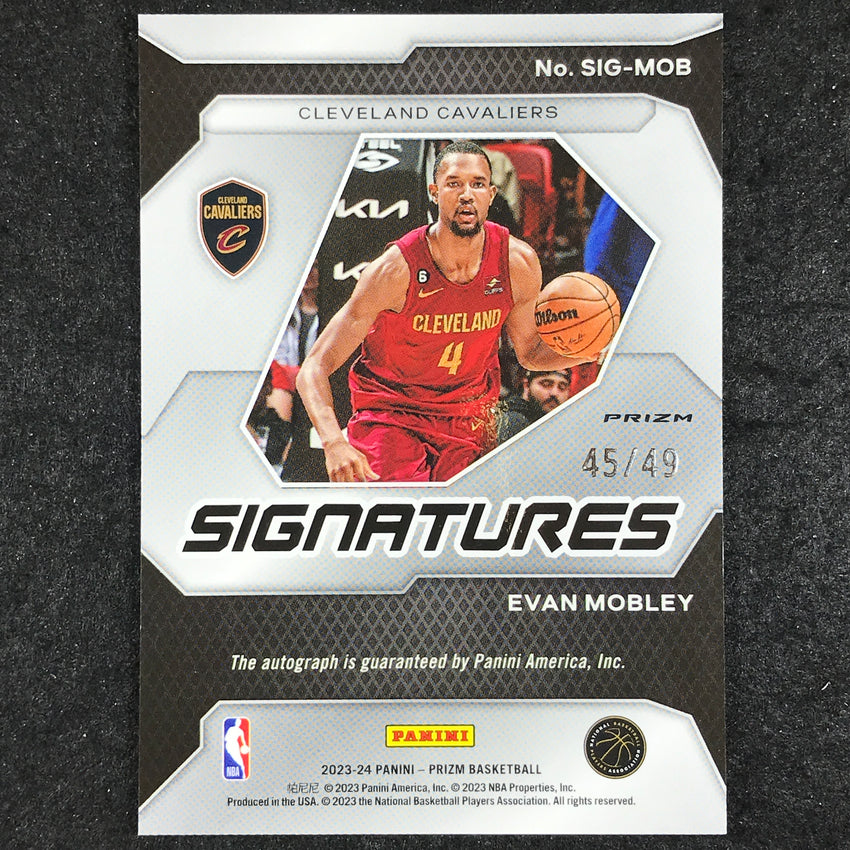 2023-24 Prizm Evan Mobley Signatures Auto Choice Blue 45/49