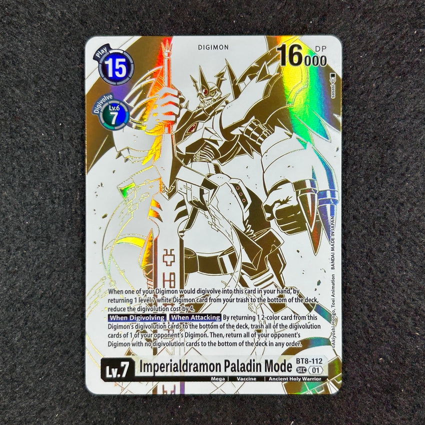 Imperialdramon Paladin Mode Bt8-112 - Bt14 Blast Ace Ghost Parallel Secret Ssp Rare B