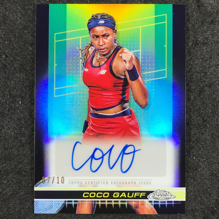 2024 Topps Chrome Tennis COCO GAUFF Image Variation Auto Black 7/10