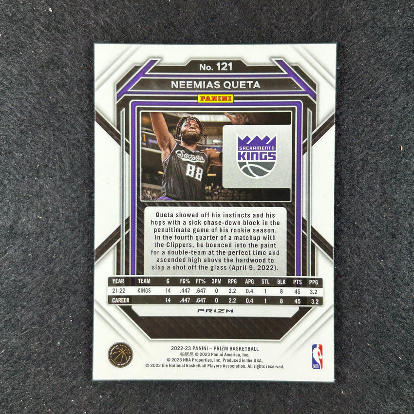 2022-23 Prizm NEEMIAS QUETA Choice Tiger Stripe SSP #121