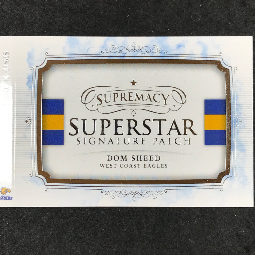 2024 Select AFL Supremacy DOM SHEED Superstar Signature Patch Booklet 23/25