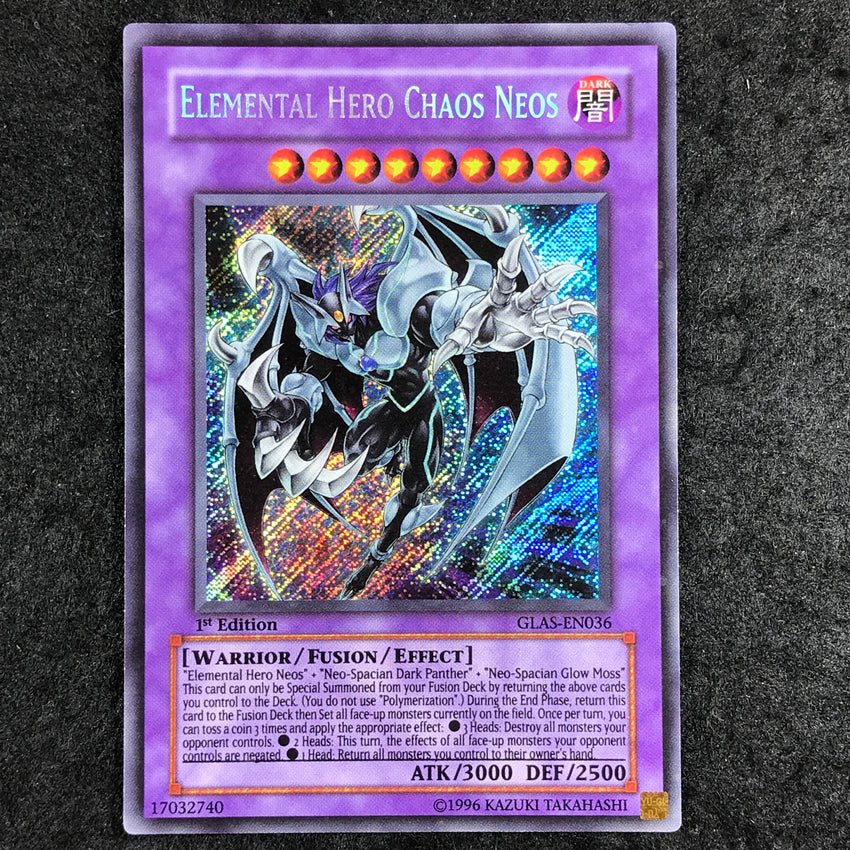 Elemental Hero Chaos Neos - GLAS-EN036 - Secret Rare 1st Edition