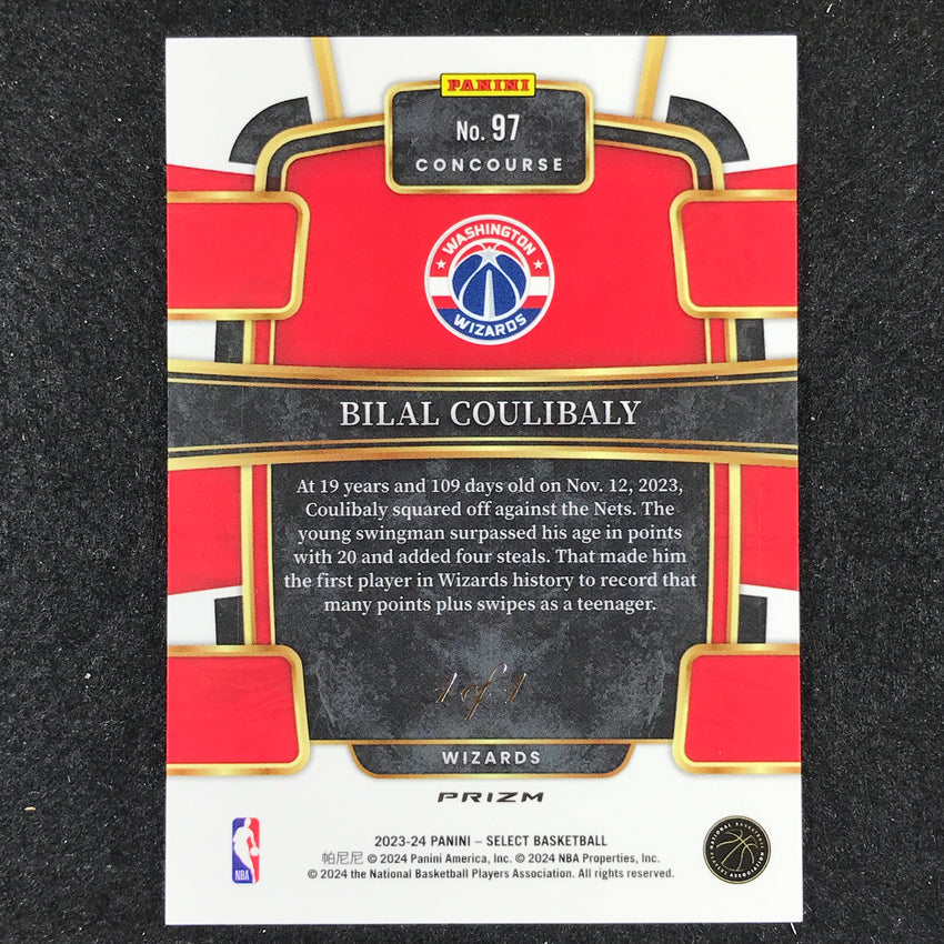 2023-24 Select BILAL COULIBALY Concourse Finite Black 1/1