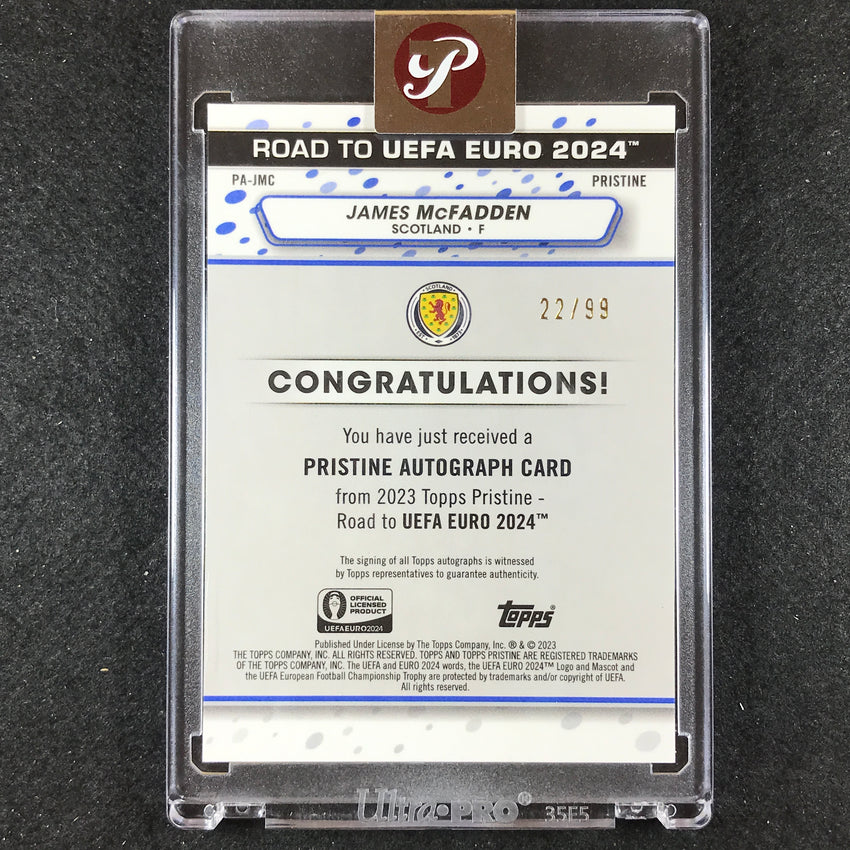 2023 Topps Pristine Road to Euro JAMES MCFADDEN Pristine Auto 22/99