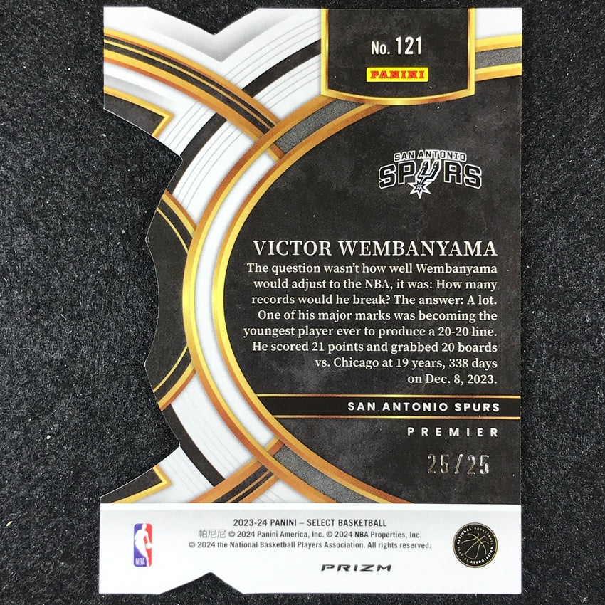 2023-24 Select VICTOR WEMBANYAMA Premier Level Rookie Tie-Dye Die-Cut 25/25