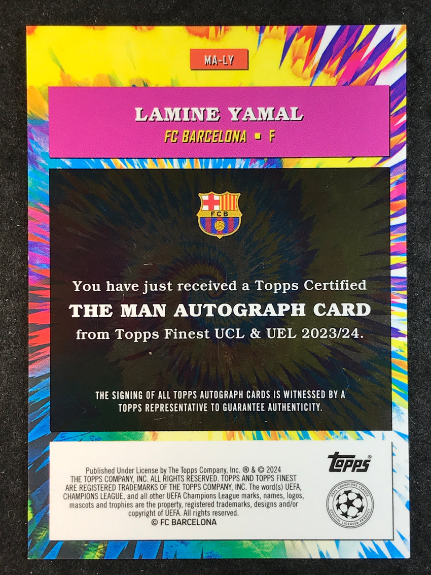 2023-24 UEFA Club Comp Finest LAMINE YAMAL The Man Rookie Auto #LY