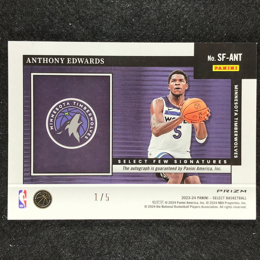 2023-24 Select ANTHONY EDWARDS Select Few Auto Green 1/5 