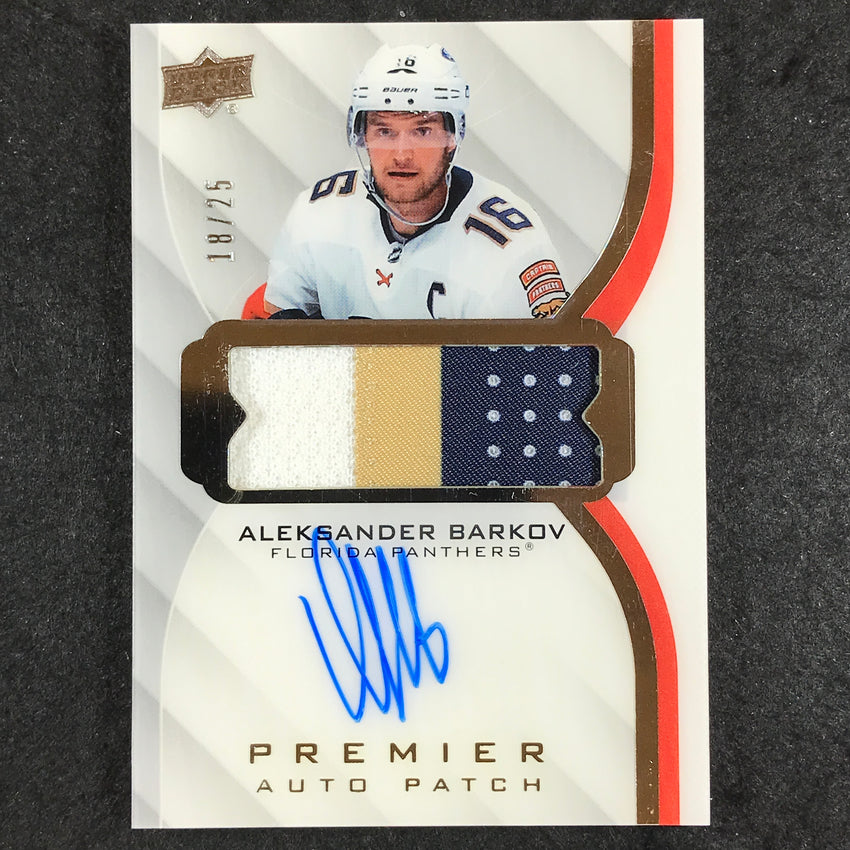 2021-22 Premier Hockey ALEKSANDER BARKOV 2020-21 Update Acetate Patch Auto 18/25