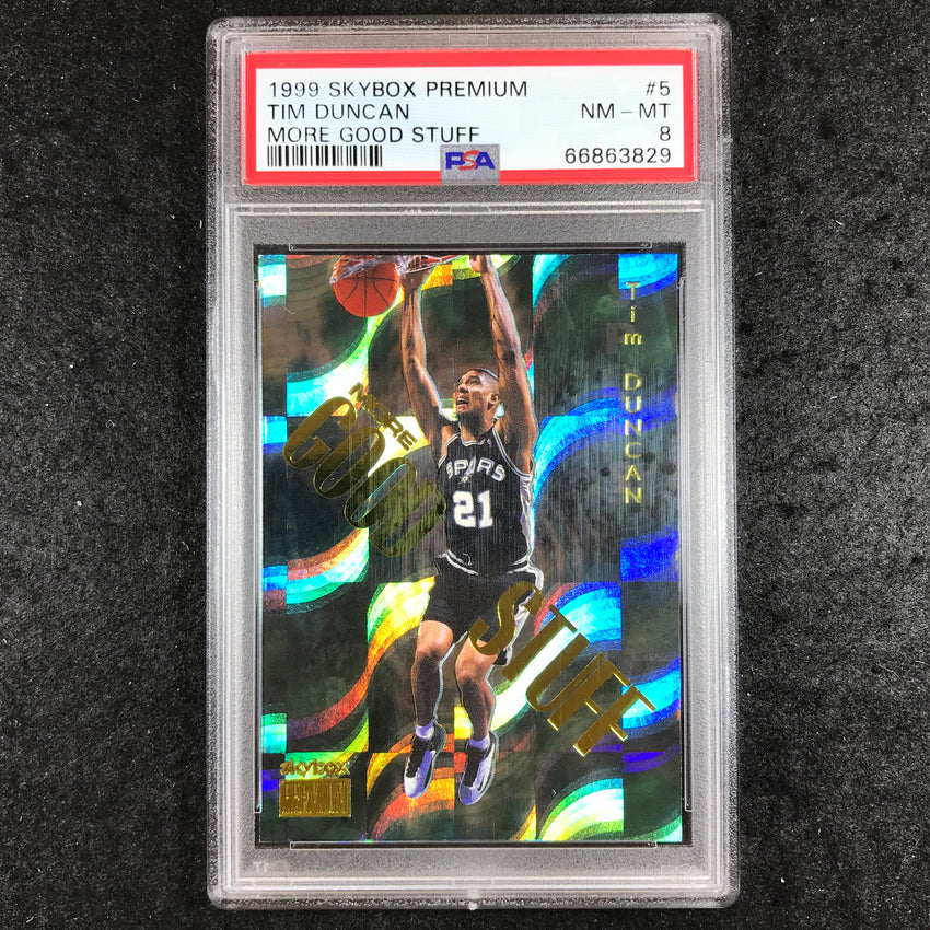 1999-00 Skybox Premium Tim Duncan More Good Stuff 6/99 PSA 8 829