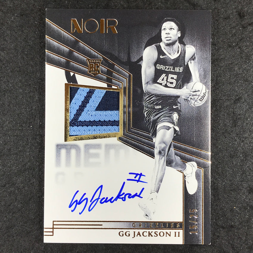 2023-24 Noir NBA GG JACKSON II Rookie Patch Auto Black and White
