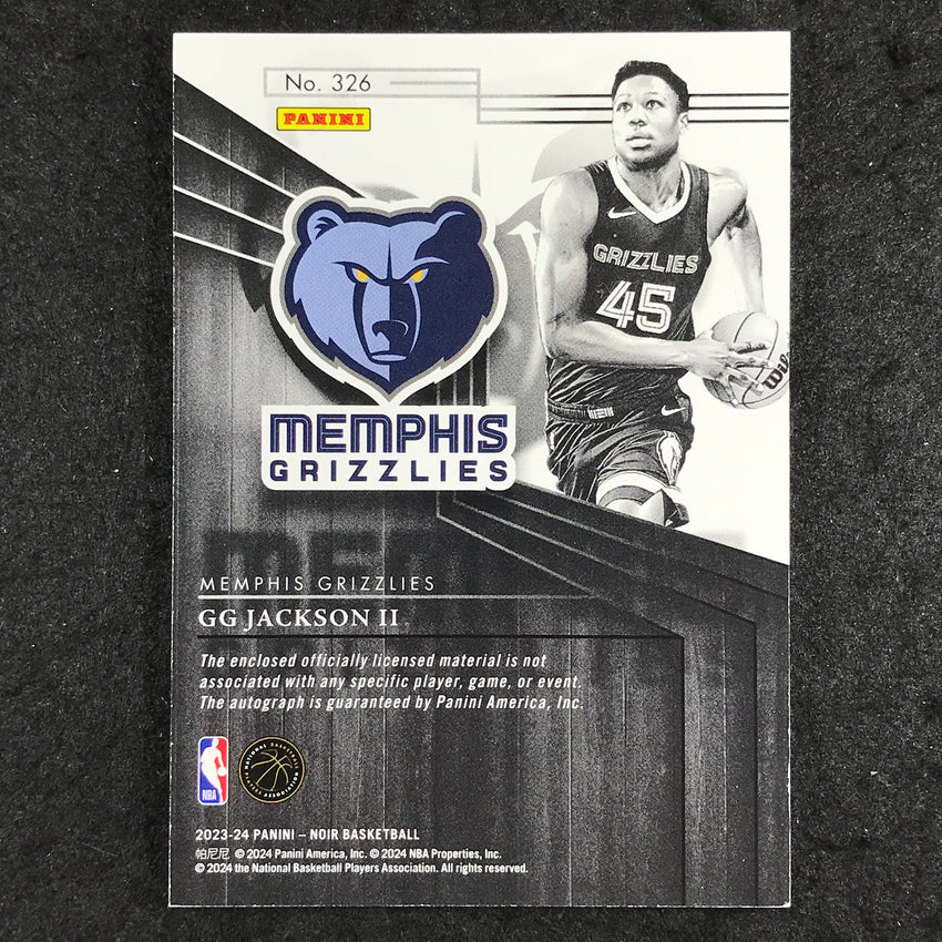 2023-24 Noir NBA GG JACKSON II Rookie Patch Auto Black and White Gold 15/25